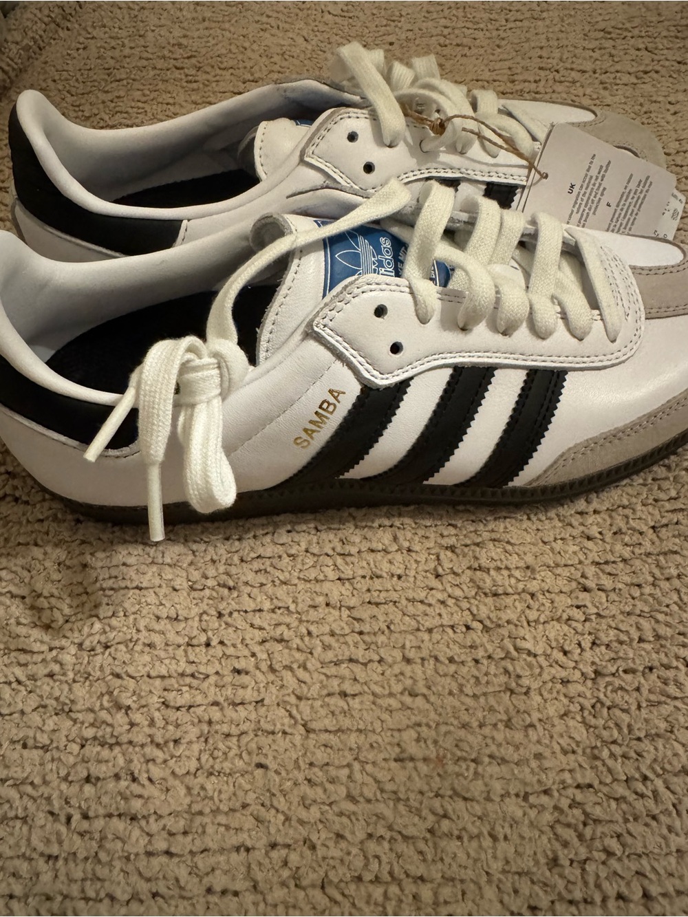 adidas Samba Women's White and Black Leather Trainers